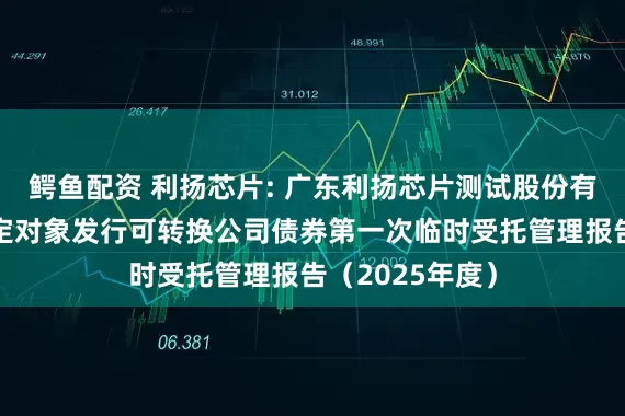 鳄鱼配资 利扬芯片: 广东利扬芯片测试股份有限公司向不特定对象发行可转换公司债券第一次临时受托管理报告（2025年度）
